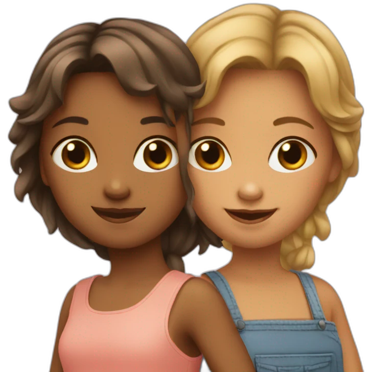 Deux petits filles  emoji