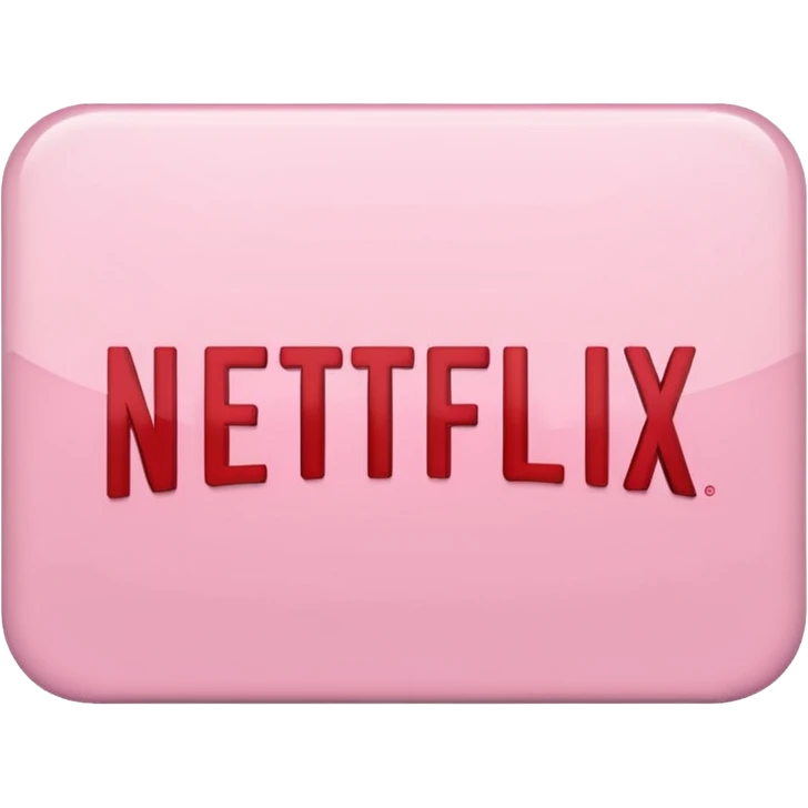 Netflix aesthetic "N" logo in pastel pink emoji