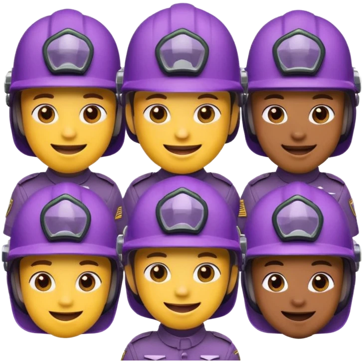 Purple goo emoji face army emoji