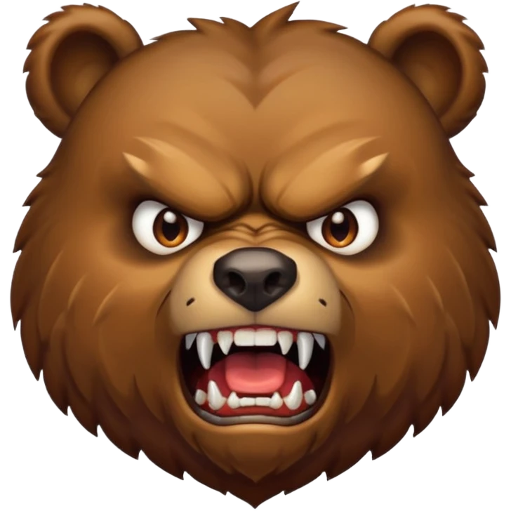 angry bear face emoji