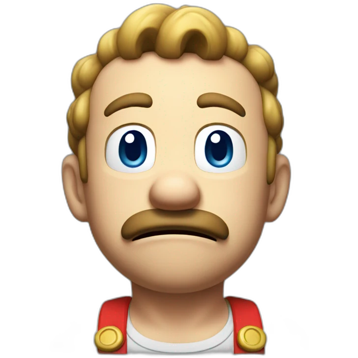 Super Mario crying emoji