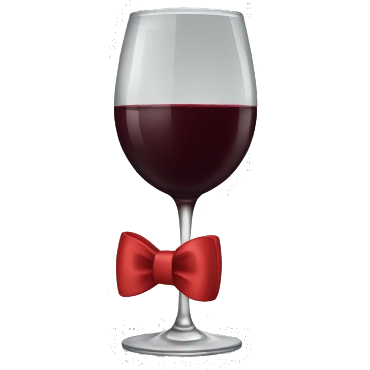 Red wine bow emoji