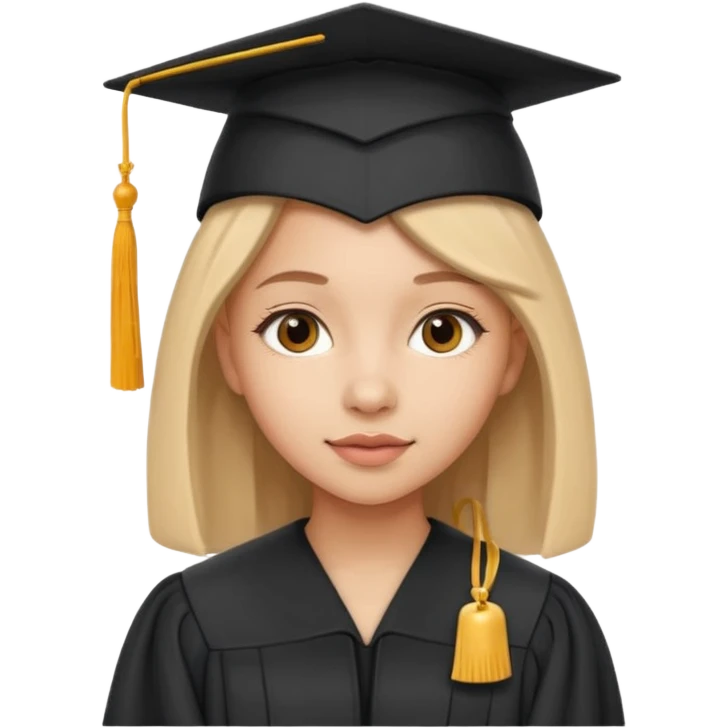 graduating cap girl emoji