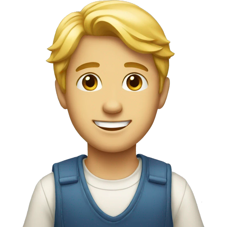 a fair boy smiling  emoji
