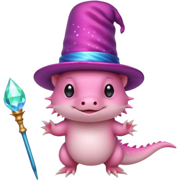 axolotl with magician hat emoji