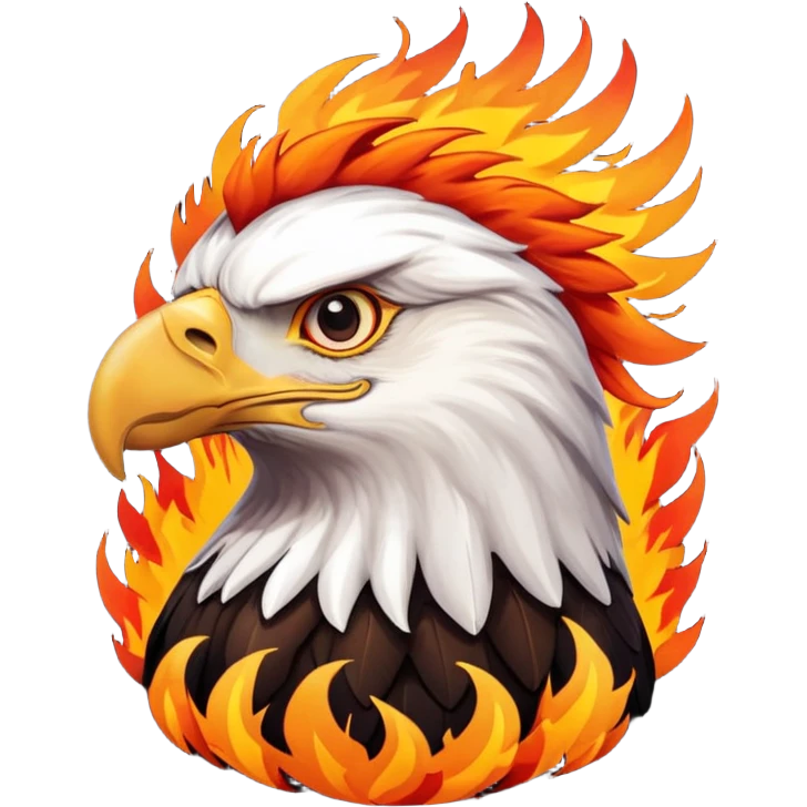 Make a egale with the fire  emoji