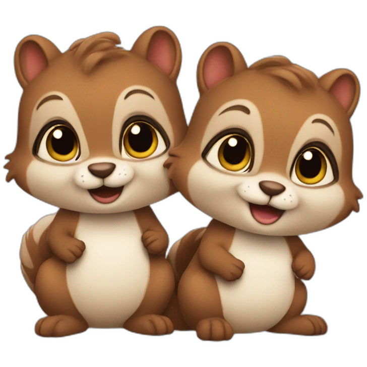 2 squirels in love emoji