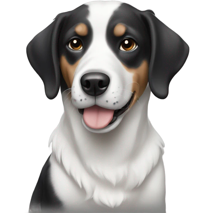 black and white dog emoji