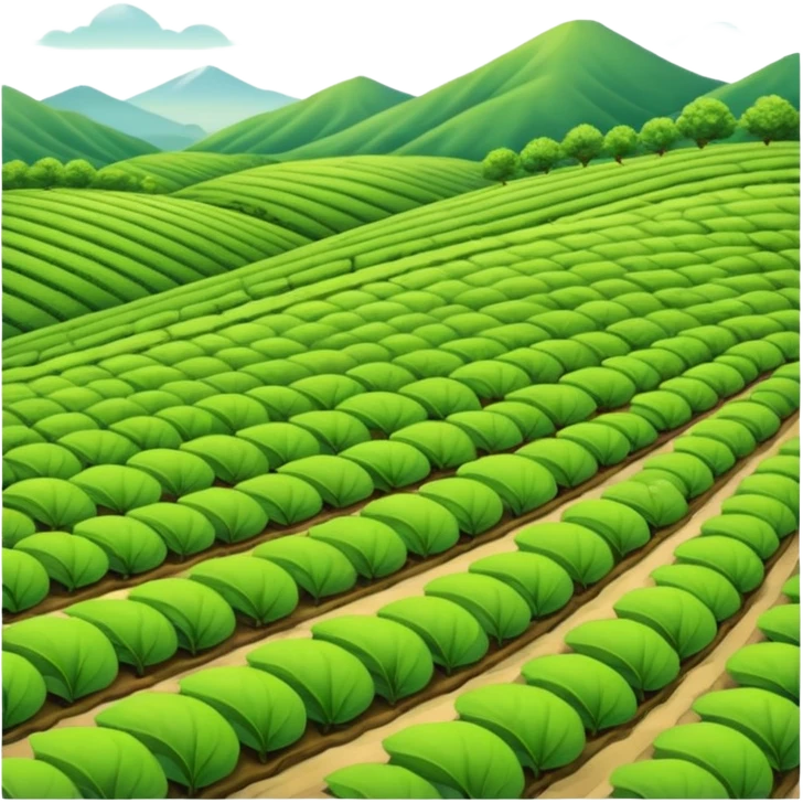green tea farm emoji