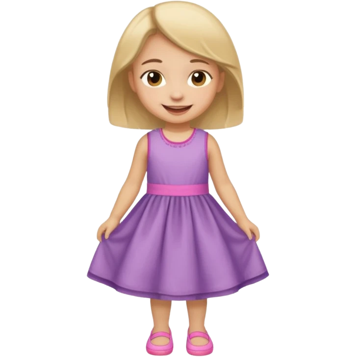 a little girl changing clothes emoji