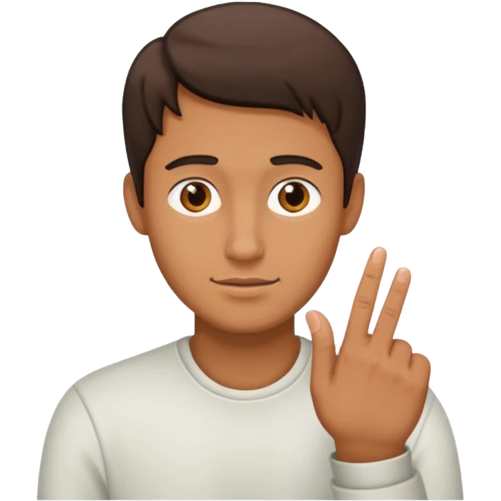 mano 1 dedo menos emoji