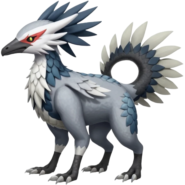 Silvally-Nargacuga-Trico-fusion-animal-hybrid-creature, full body emoji