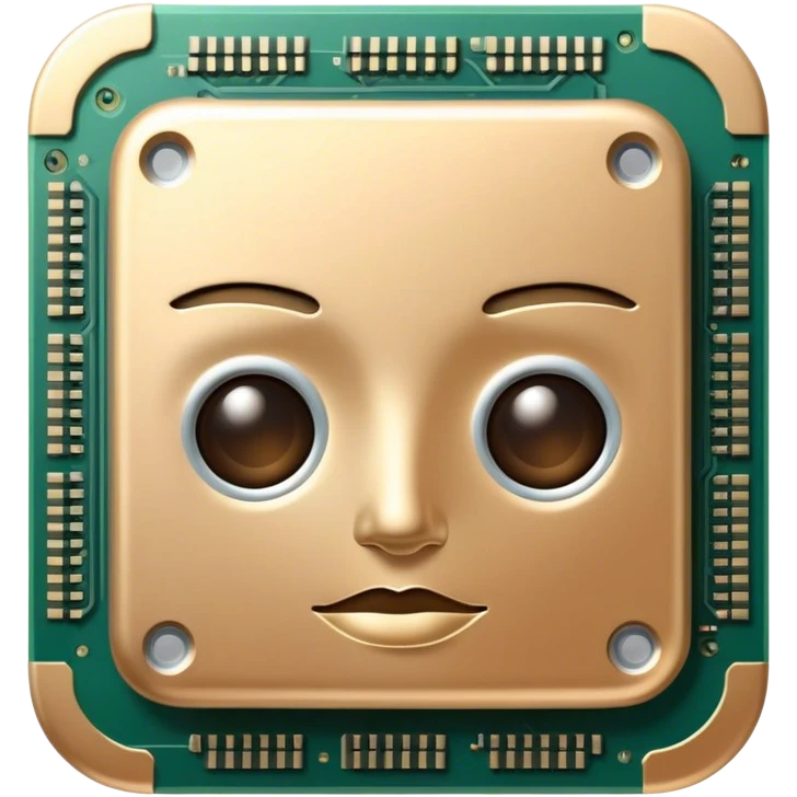 AI with processor chip vector  emoji