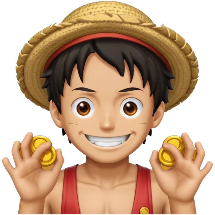 Luffy laughing in gear 5 emoji