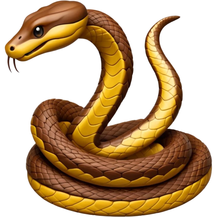 wood carved mini snake emoji