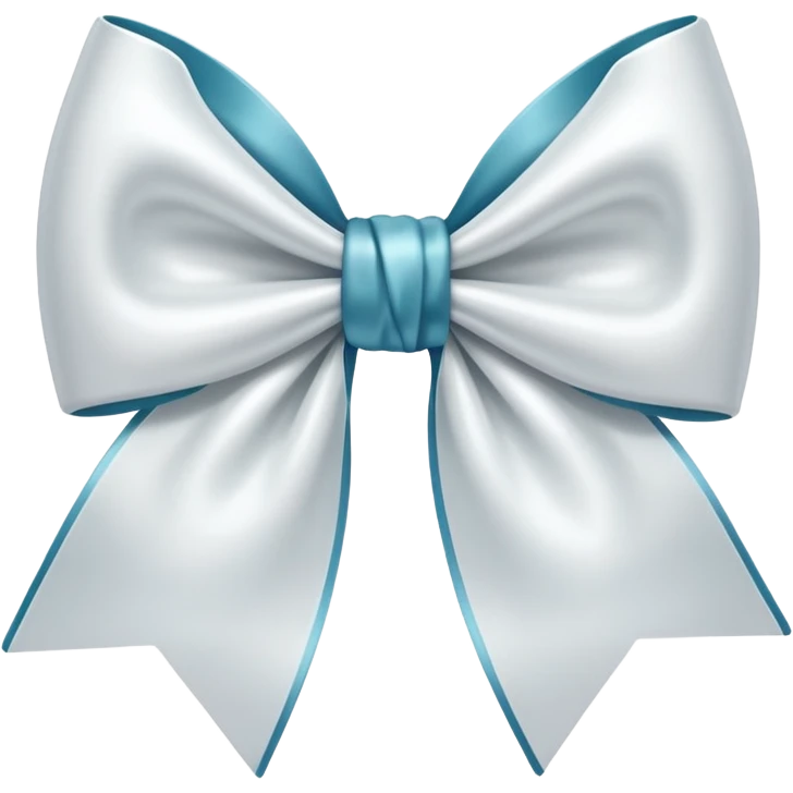 white satin bow emoji