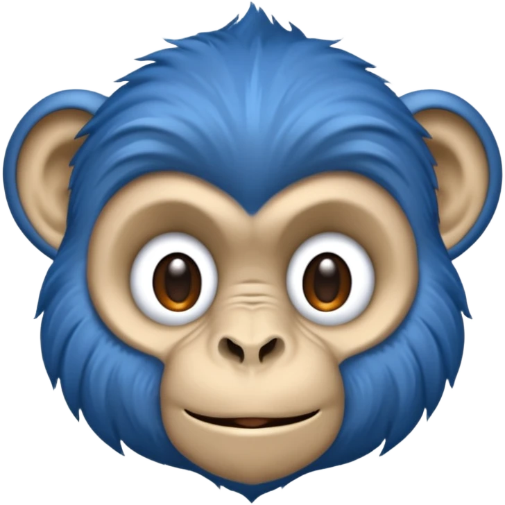 blue monkey face emoji