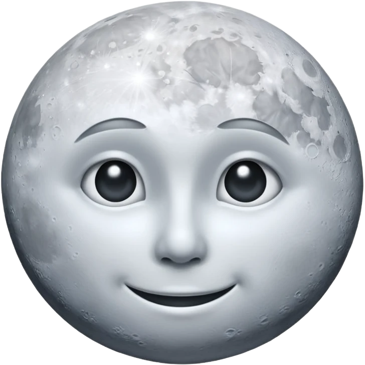 moon on the sky background emoji