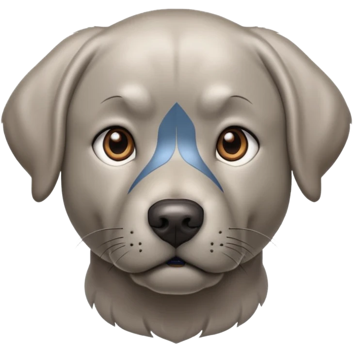 Silver labrador emoji