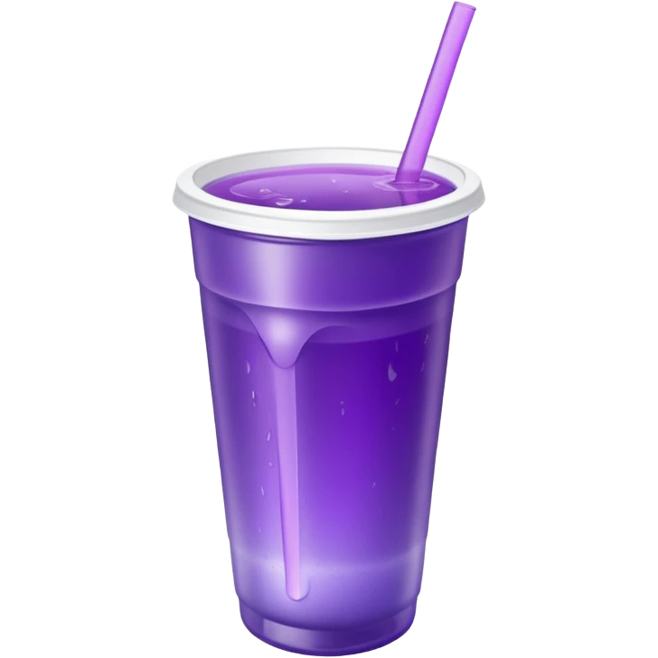  styro cup with purple juice inside visible from the top only emoji