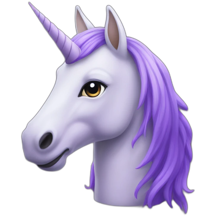 Licorne violette soulé emoji