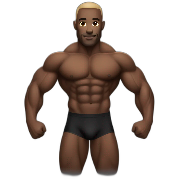 Black bodybuilder emoji