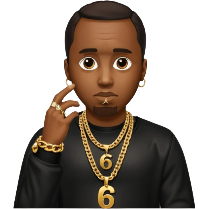 P Diddy doing 67 emoji