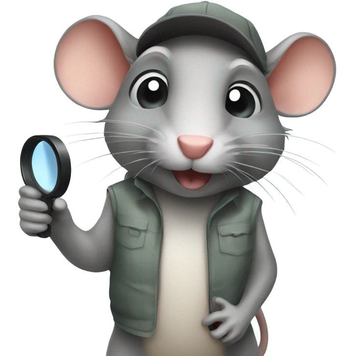 Rat with Magnifier emoji