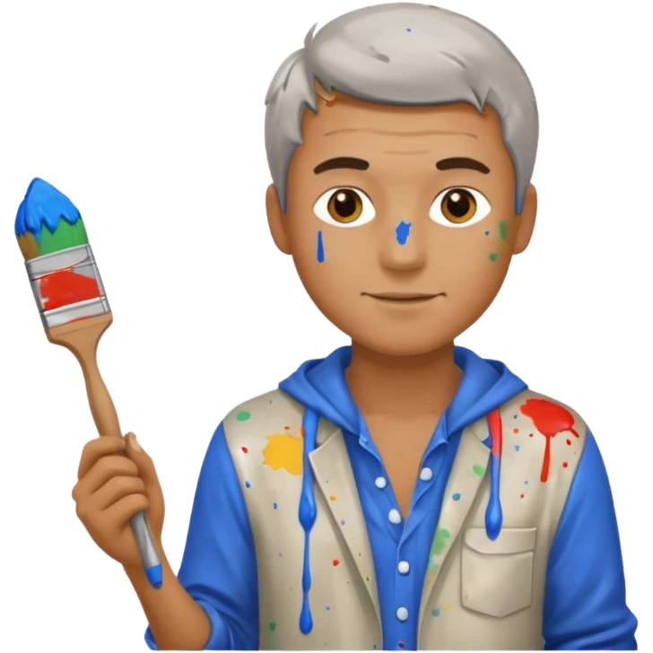 Ceramic Painter man emoji