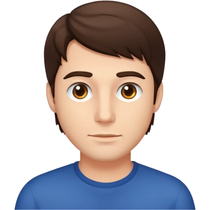 brunette man face emoji