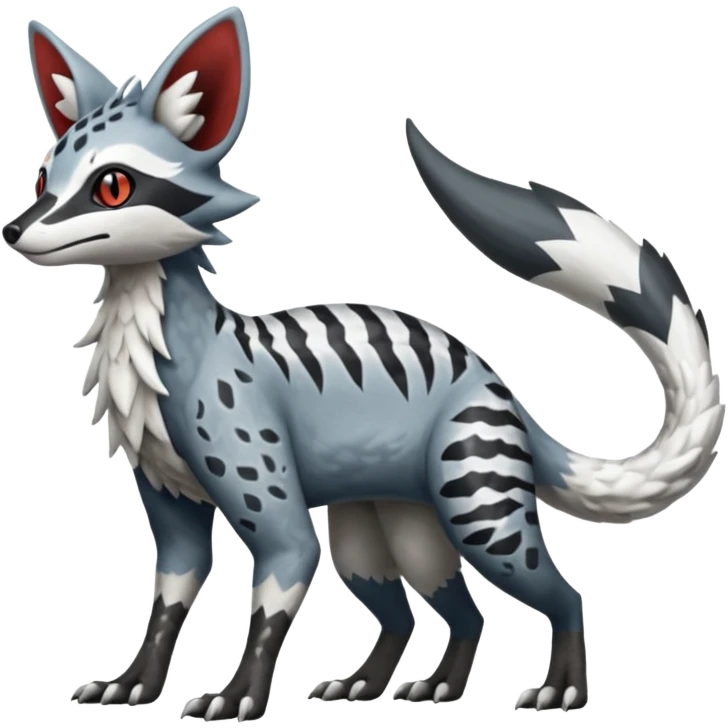 Silvally-Nargacuga-Trico-Genet-fusion-animal-hybrid-creature, full body emoji