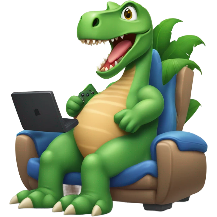 Dinosaur gaming emoji