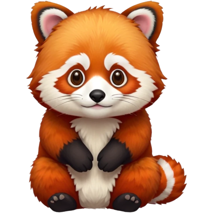 Red Panda 2d bye bye cute emoji