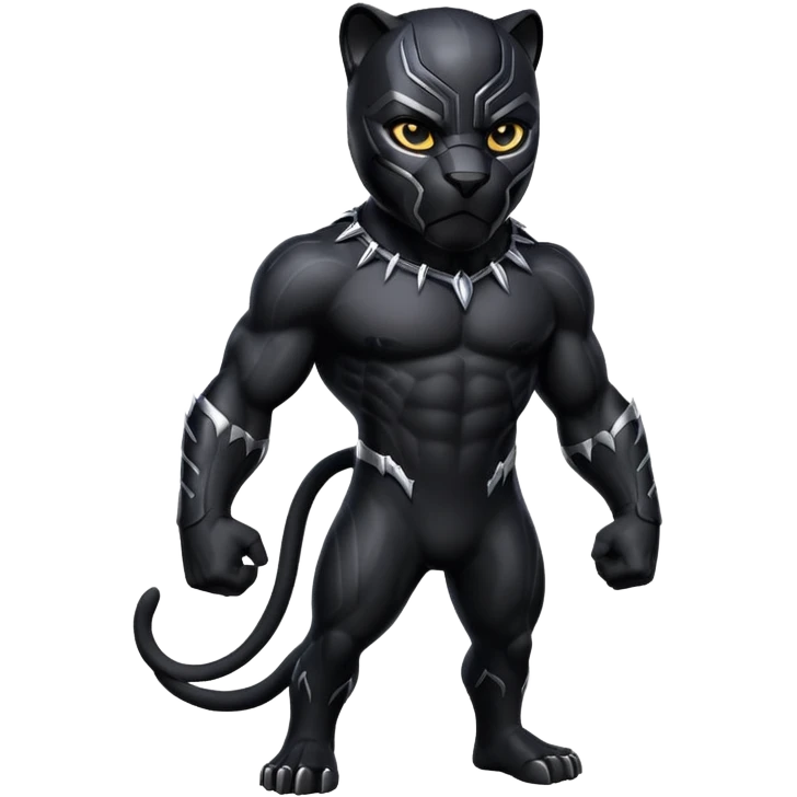 With its original colour Black panther  emoji