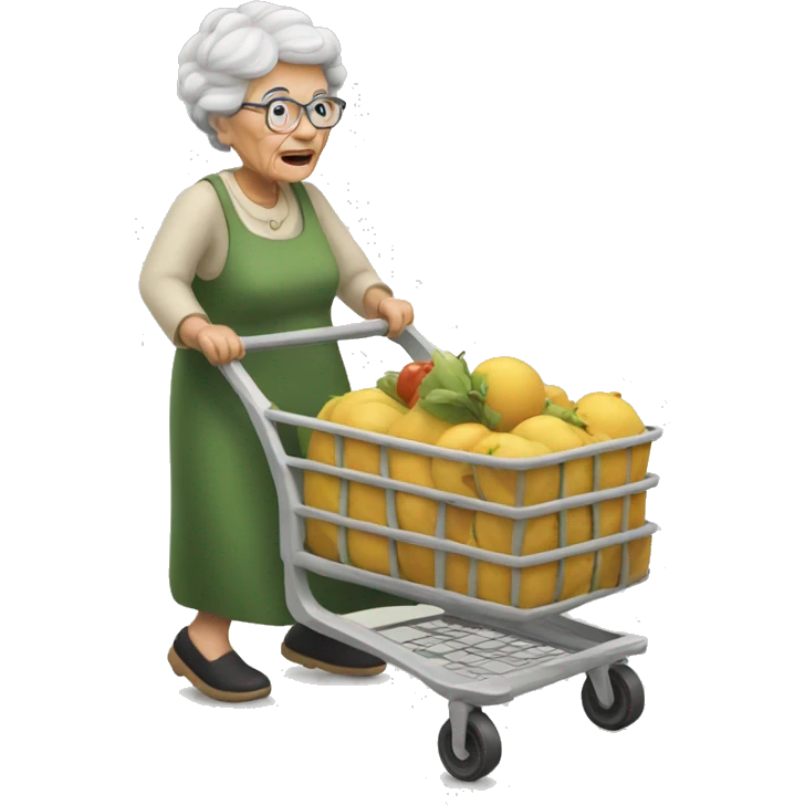 Granny pushing a cart emoji