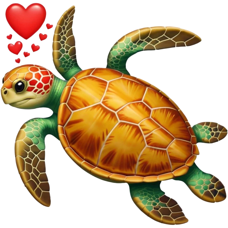 See Turtle in love emoji