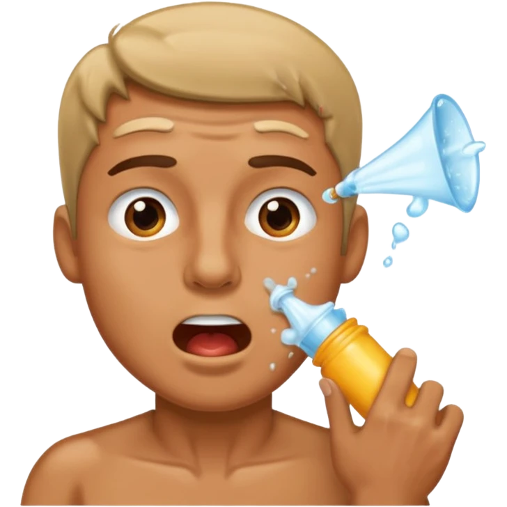 Guy spitting emoji