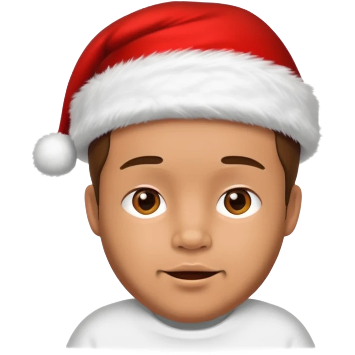 pregnant man emoji but with a santa hat emoji