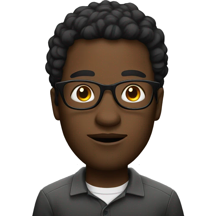 Black man with twist and glasses on his eyes  emoji