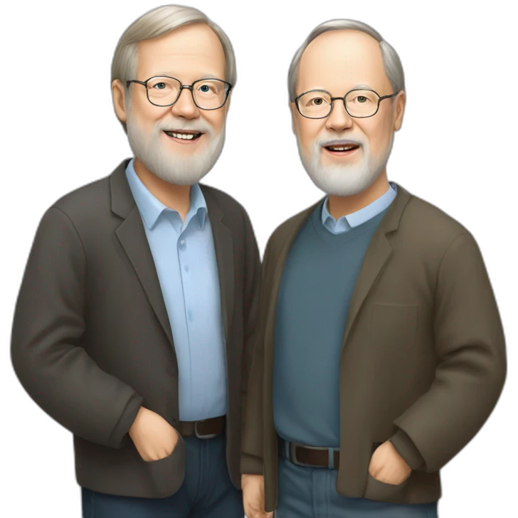 Ken Thompson with Dennis Ritchie emoji