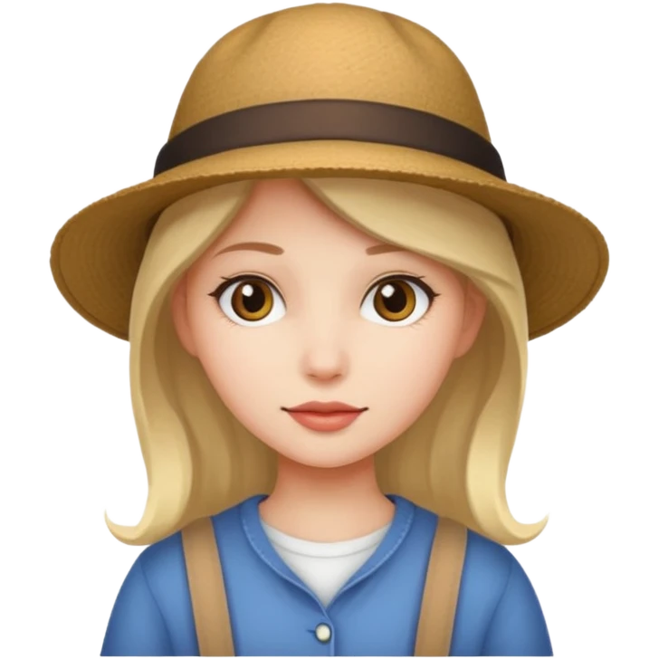 Una ragazza con un cappello emoji