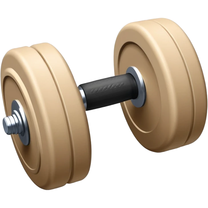 beige dumbbell, single fitness weight emoji | AI Emoji Generator