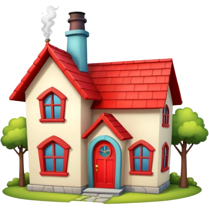 cartoon house emoji