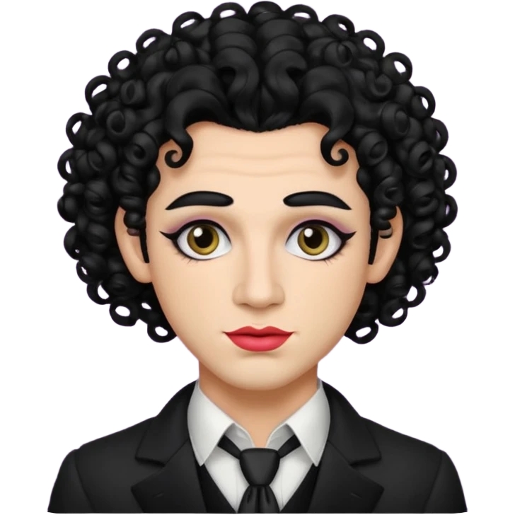 curly  drag king emoji