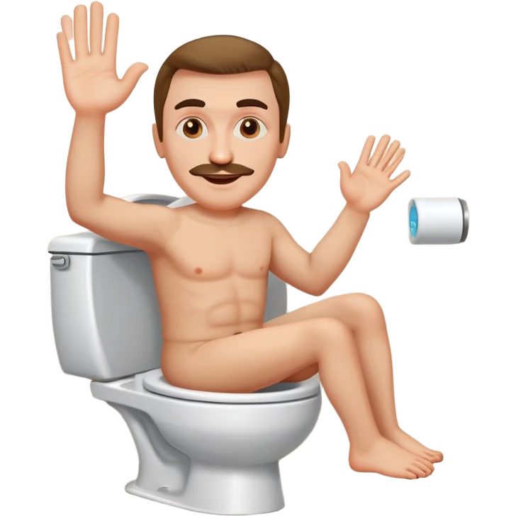 Влад А4 На унитазе машет рукой emoji