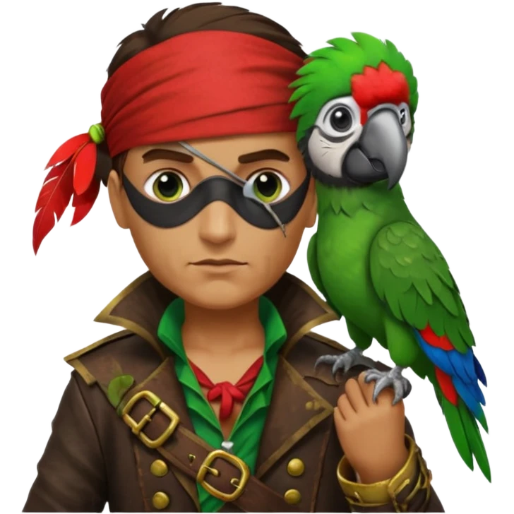 pirate and parrot emoji