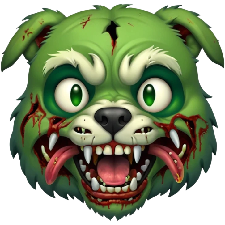 Zombie dog face  emoji