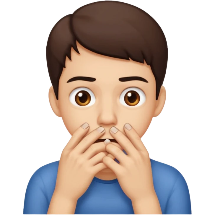 Biting nails. emoji