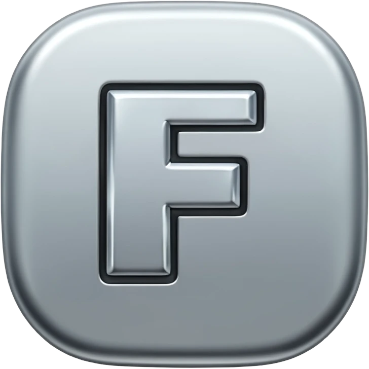 symbol f metallic f emoji