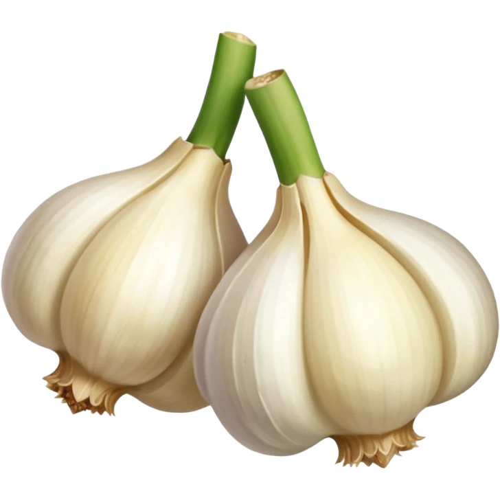 two garlic 45 degrees emoji